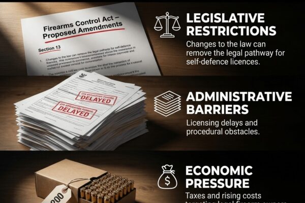 Three pressure points threatening lawful firearm ownership in South Africa, warns Civil Society South Africa
