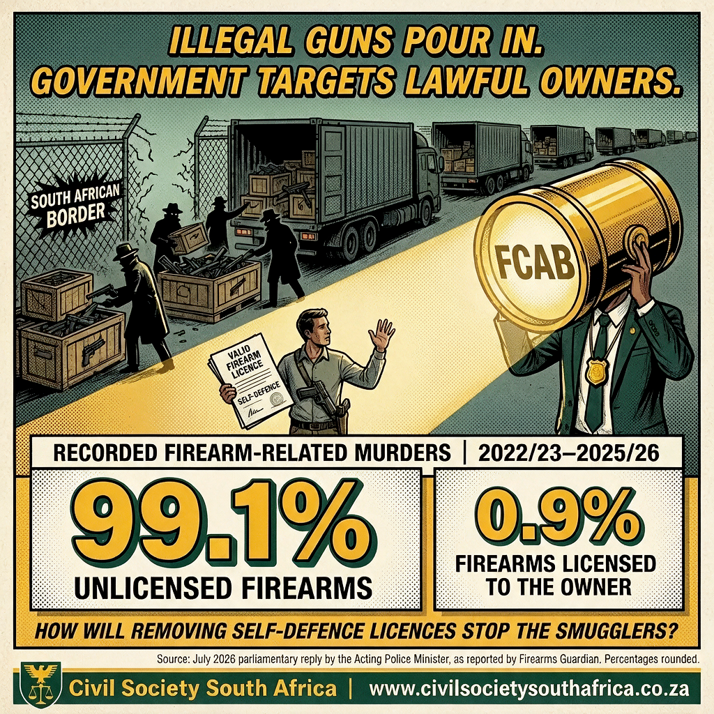 Illegal guns cross our borders. How will removing self-defence licences stop them?